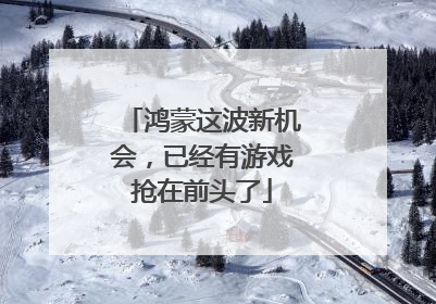 鸿蒙这波新机会，已经有游戏抢在前头了