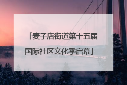 麦子店街道第十五届国际社区文化季启幕