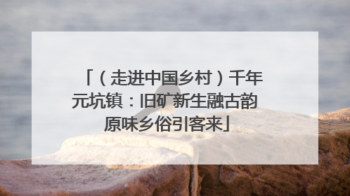 （走进中国乡村）千年元坑镇：旧矿新生融古韵 原味乡俗引客来