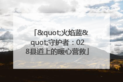 "火焰蓝"守护者：028县道上的暖心营救