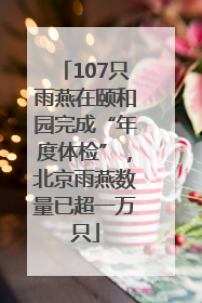 107只雨燕在颐和园完成“年度体检”，北京雨燕数量已超一万只
