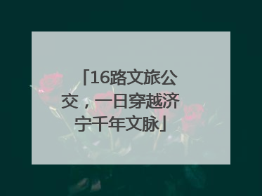 16路文旅公交，一日穿越济宁千年文脉