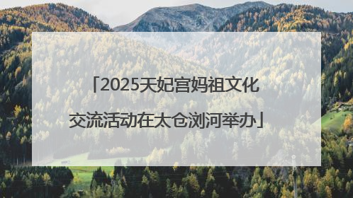 2025天妃宫妈祖文化交流活动在太仓浏河举办