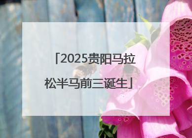 2025贵阳马拉松半马前三诞生