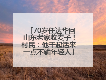70岁任达华回山东老家收麦子！村民：他干起活来一点不输年轻人