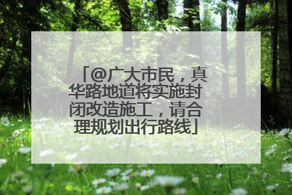 @广大市民，真华路地道将实施封闭改造施工，请合理规划出行路线
