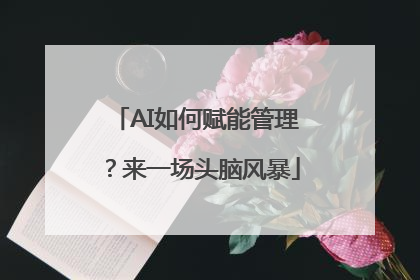 AI如何赋能管理？来一场头脑风暴
