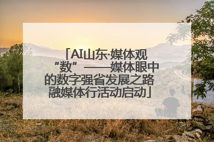 AI山东·媒体观“数”——媒体眼中的数字强省发展之路融媒体行活动启动